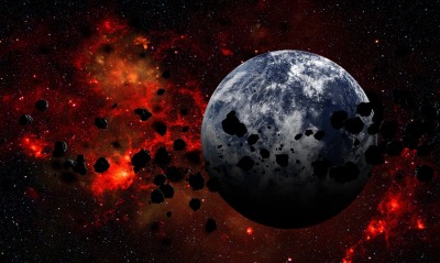 планета астеро туманность огонь космос