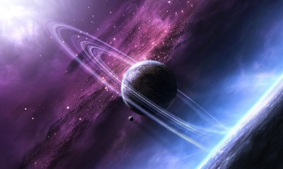планета спутник кольца космос