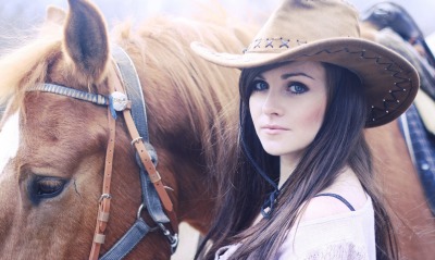 девушка шляпа лошадь лицо животное
