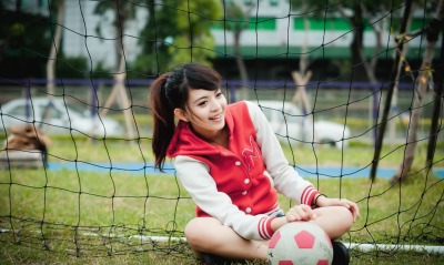 девушка спорт футбол
