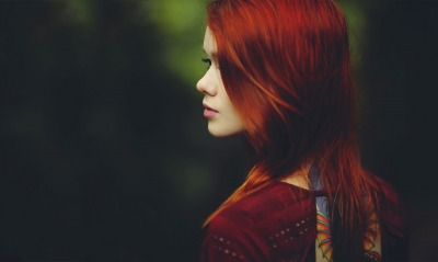 девушка рыжие волосы
