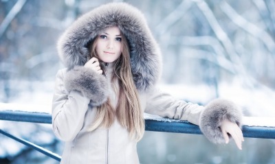 девушка блондинка пальто зима girl blonde coat winter