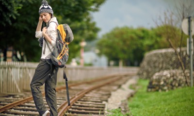 девушка рельсы рюкзак girl rails backpack