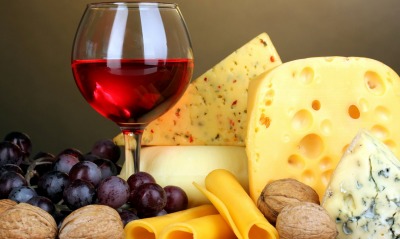 вино сыр виноград орехи