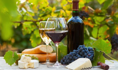виноград вино еда сыр хлеб