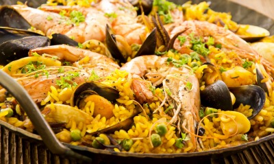 Морепродукты мидии еда рис желтый