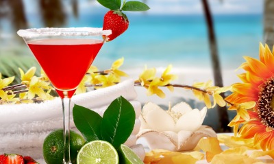 коктейль, пляж