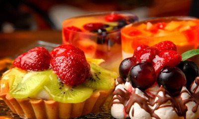 пирожное десерт фрукты ягоды