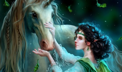 фэнтези графика лошадь девушка fantasy graphics horse girl