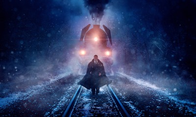 поезд рельсы мужчина туман зима
