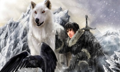 Воин волк и ворон