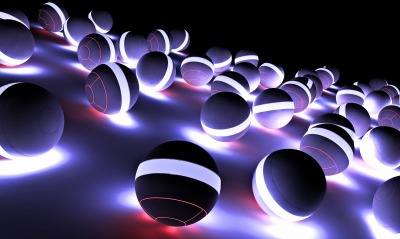 Светящиеся 3d шары