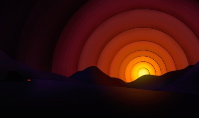 графика солнце горы graphics the sun mountains