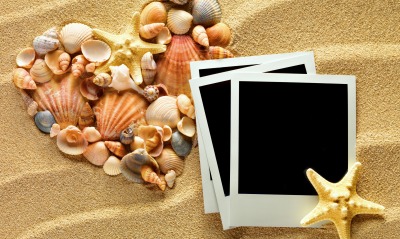 Ракушки, песок, фото
