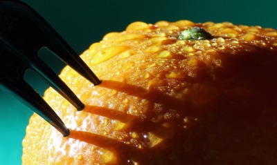 апельсин капли вилка