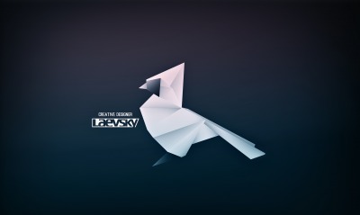 птичка логотип оригами bird logo origami