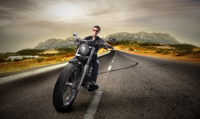 байкер мотоцикл дорога путешествие