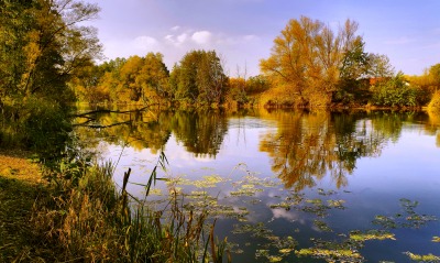 озеро осень тишина