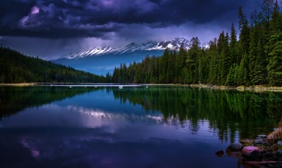 озеро темнота природа отражение