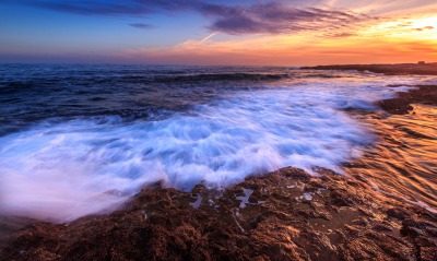 природа море камни побережье небо
