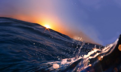 природа вода волна солнце