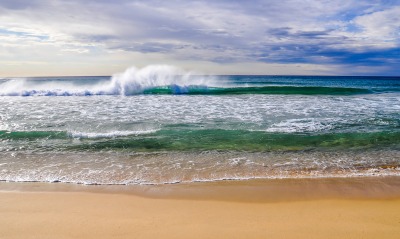 природа море песок небо горизонт волна