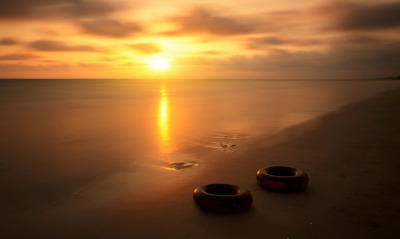 закат берег пляж sunset shore the beach