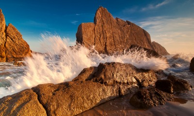 брызги прибой волна камни скала spray surf wave stones rock