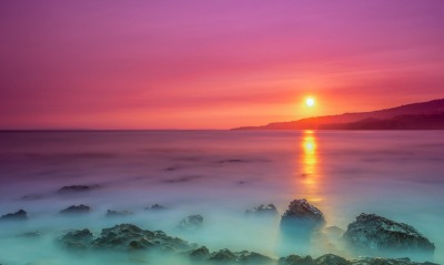 закат море камни sunset sea stones