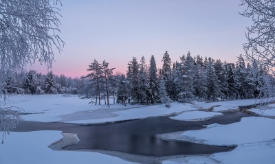 речка мороз зима the river frost winter