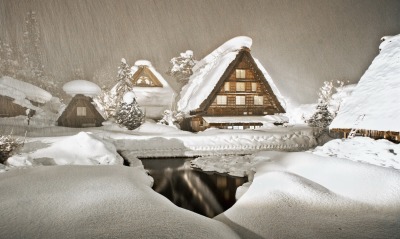 зима деревня снег winter the village snow