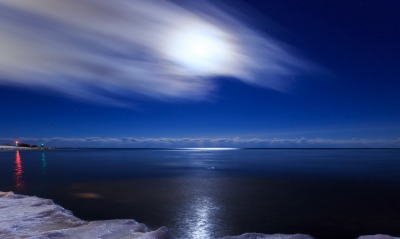 ночь луна море night the moon sea