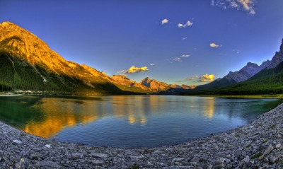 природа горы скалы озеро небо
