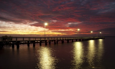 природа страны архитектура ночь море мост