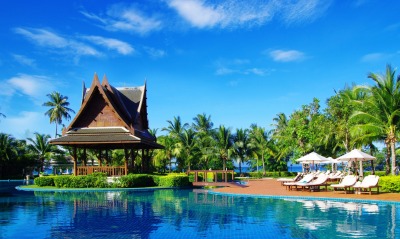 курорт отдых бассейн пальмы