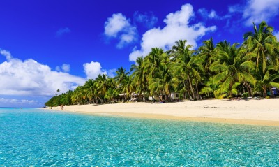 остров море песок пляж пальмы