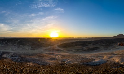 закат пустыня горизонт солнце