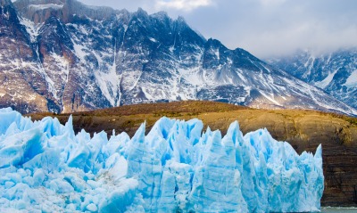 лед горы ледник голубой