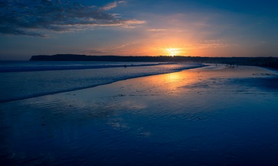 море закат пляж песок берег