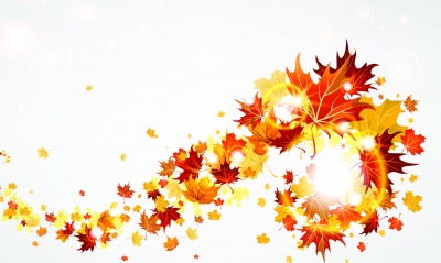 графика абстракция осень листья