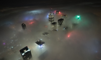 страны архитектура Канада небоскребы облака ночь