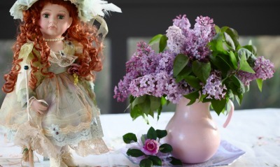 природа цветы кукла игрушка nature flowers doll toy