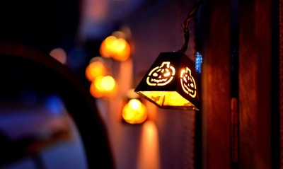 фонарь хеллоуин огоньки тыква
