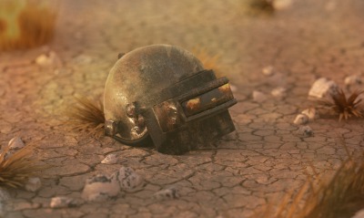 шлем, пустыня