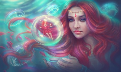 графика рисунок русалка graphics figure mermaid