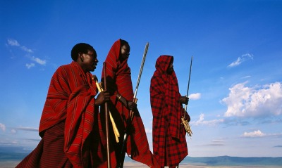 Masai at the Edge of the Ngorongoro, Tanzania