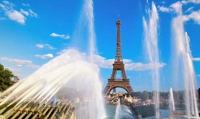 Eiffel Tower and Fountain, Paris, France
