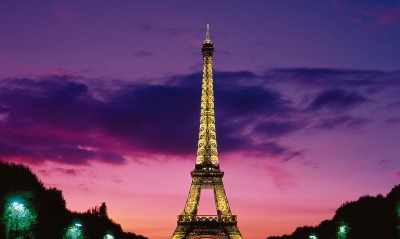 _Eiffel Tower at Night, Paris, France