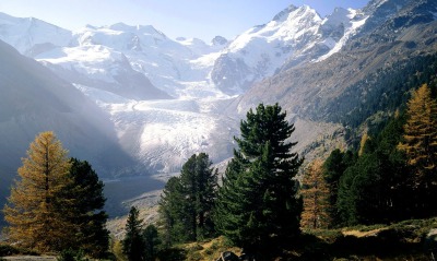 Piz Bernina, Moteratsch Glacier, Engadine, Switzerland