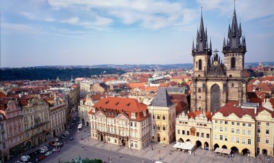 Old Town Square and Tyn Church, Prague, Czech Republic
